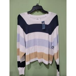 NWT Hollister co. Striped Sweater size MEDIUM